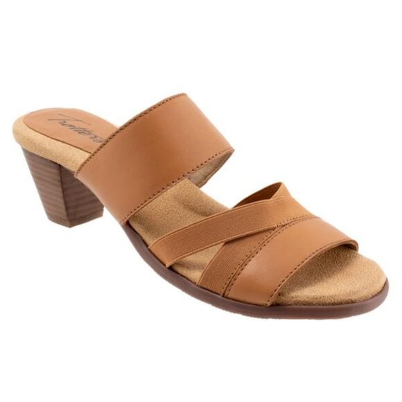 Trotters  Maxine Slide Sandal, Luggage Tan Leather  Women Size 11 M  NIB - Picture 1 of 7